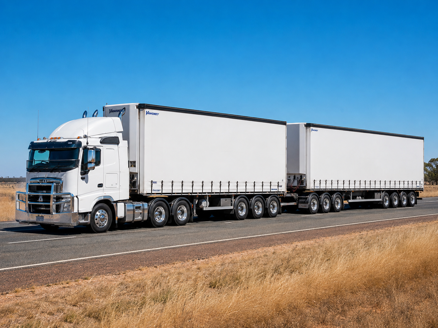 Prime mover truck with trailer for heavy vehicle finance in Ipswich